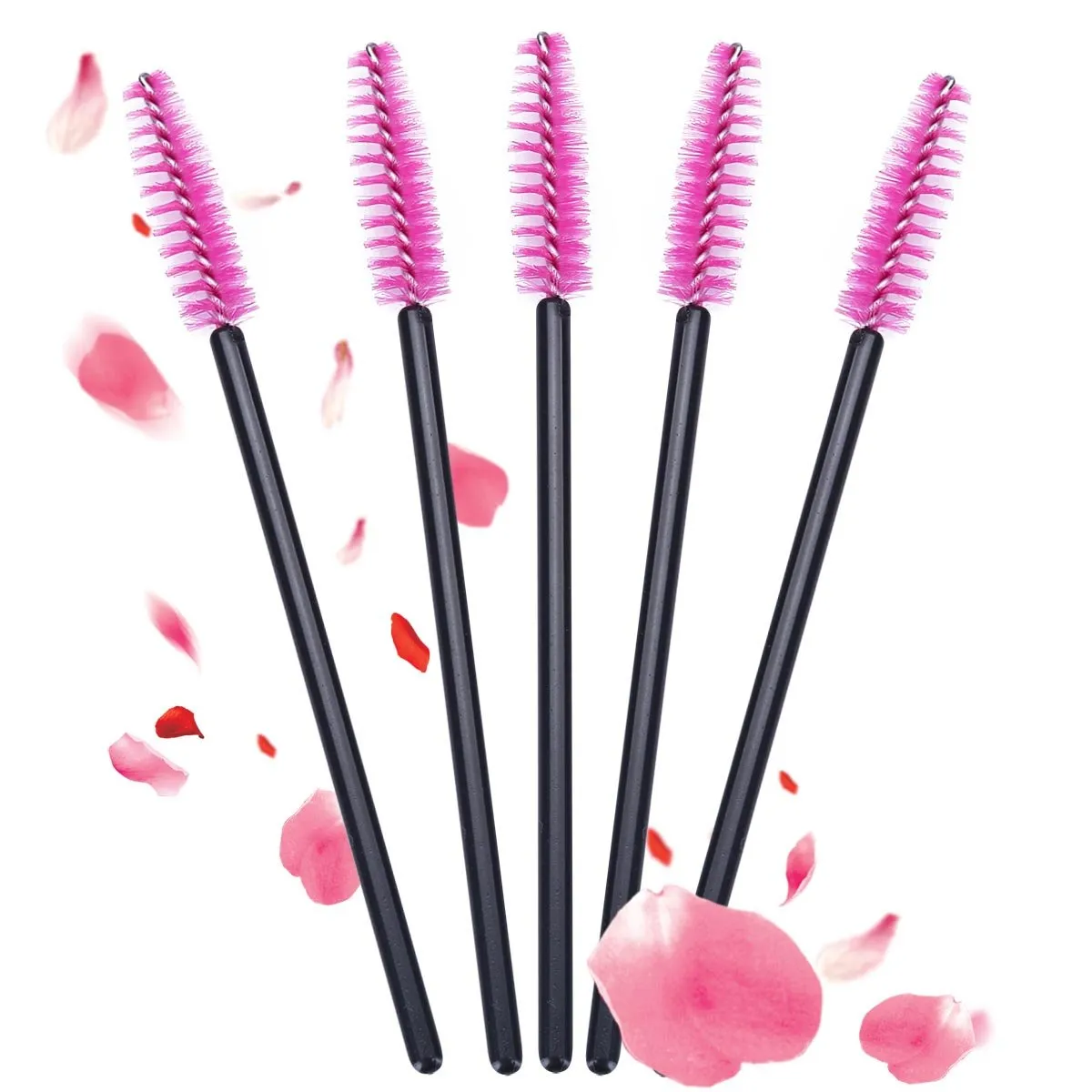 1000 PCS Disposable Eyelash Mascara Brushes Wands Applicator Makeup Brush Tool Kits,Pink