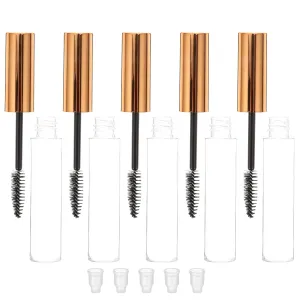 10pcs Mascara Empty Tube Eyelash Fluid Tubes Empty Mascara Container Mascara Vials Empty Eyelashes Eyeliner Gold Oil Empty Mascara Bottle Abundance Makeup Travel