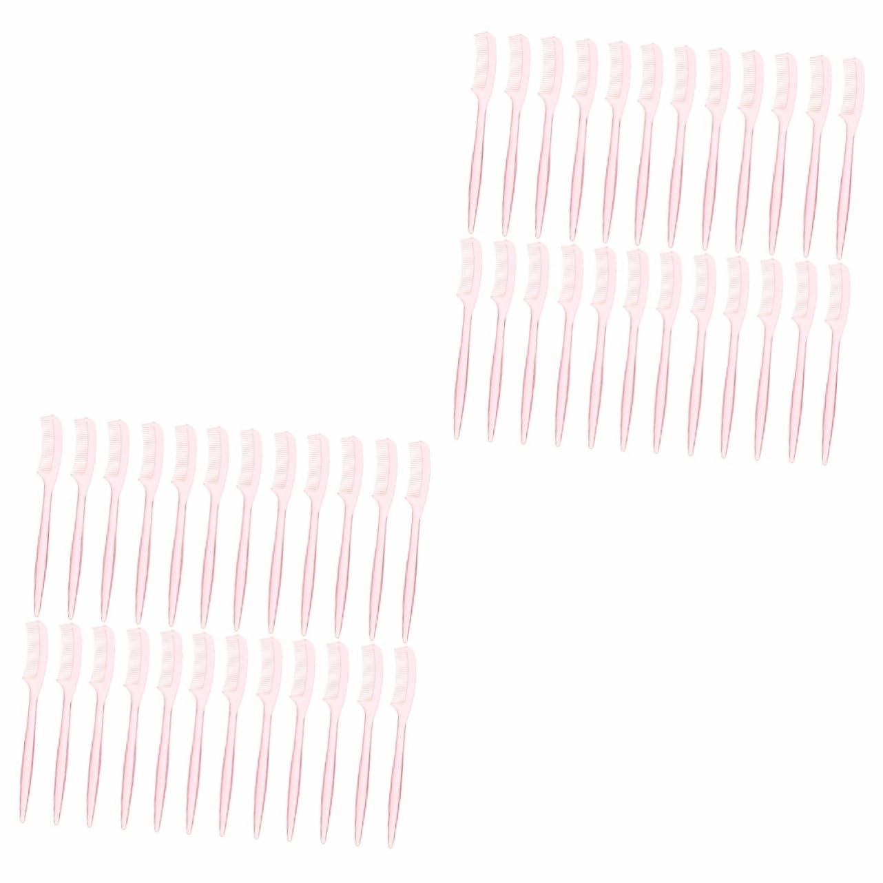 200pcs Mini Eyelash Extensions Brush Comb Lash Brow Comb Makeup Tools for Precise Application and Separation Handle for Comfort Random Colors