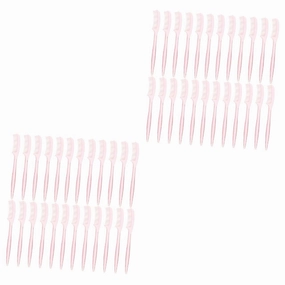 200pcs Mini Eyelash Extensions Brush Comb Lash Brow Comb Makeup Tools for Precise Application and Separation Handle for Comfort Random Colors