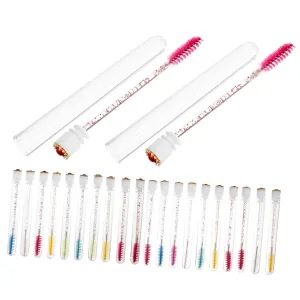 20sets Refillable Empty Eyelash Tube with Transparent Mascara Bottles for Dispensing and Convenient Storage Versatile Makeup Tool for Lash Extensions Random Style