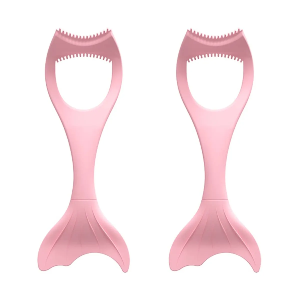 2pcs Eyelash Eyeliner Guard Aid Lower Silicone Comb Shield Pink Eye in Curler Tool Applicator Mermaid Women Upper Lash Stencils Mascara Brush Makeup Drawing for