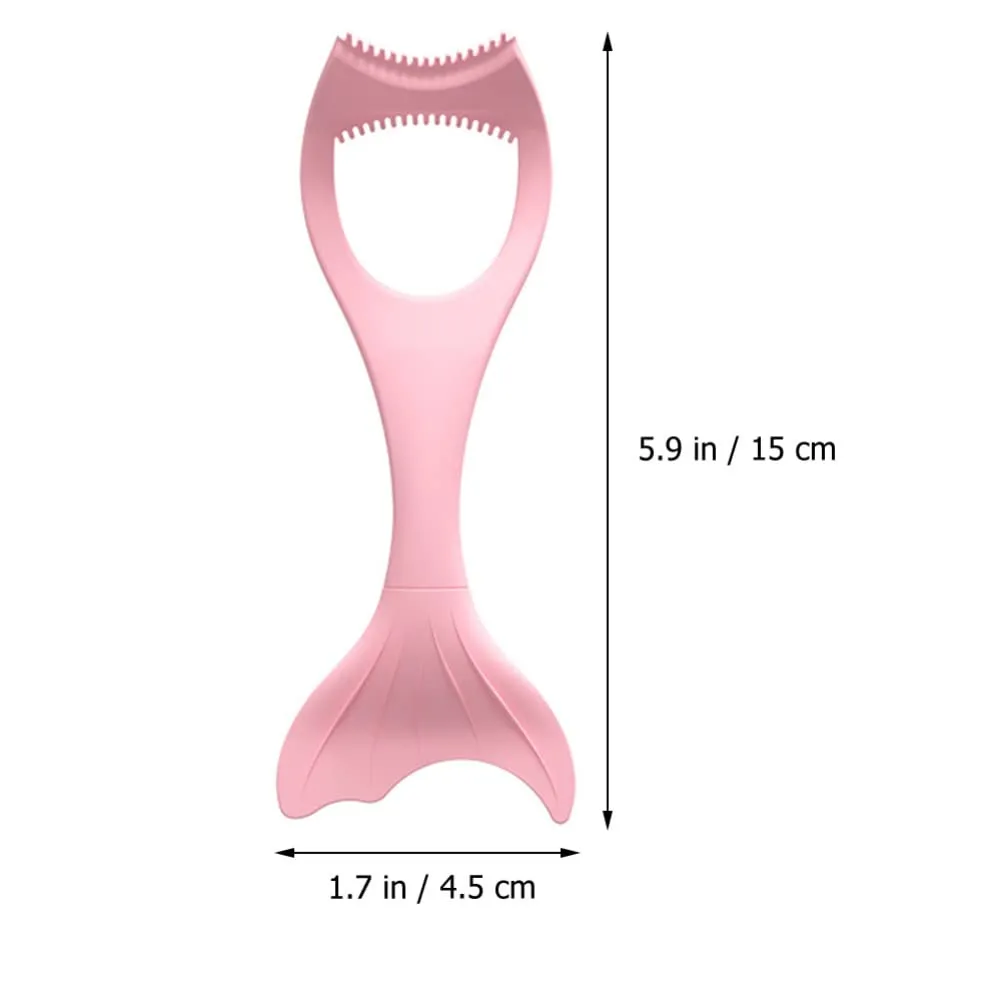 2pcs Eyelash Eyeliner Guard Aid Lower Silicone Comb Shield Pink Eye in Curler Tool Applicator Mermaid Women Upper Lash Stencils Mascara Brush Makeup Drawing for