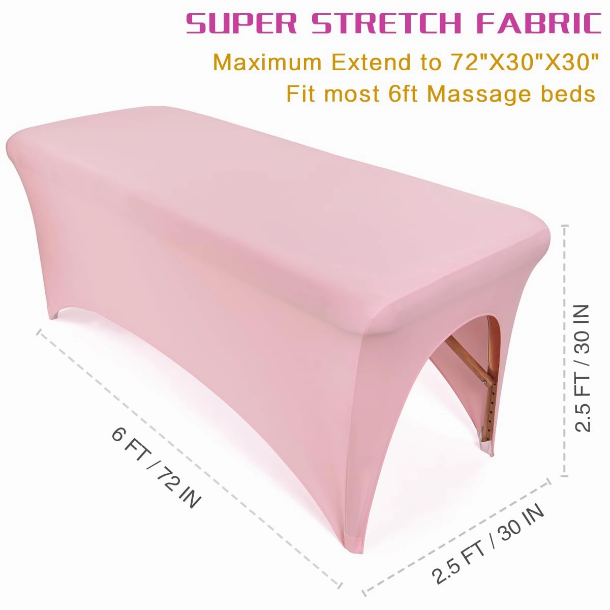 2pcs Pink Lash Bed Cover fitted for 6FT Lash Table or Massage Bed Lash Extension Bed Spandex Bed Cover Christmas gift(PINK,2)