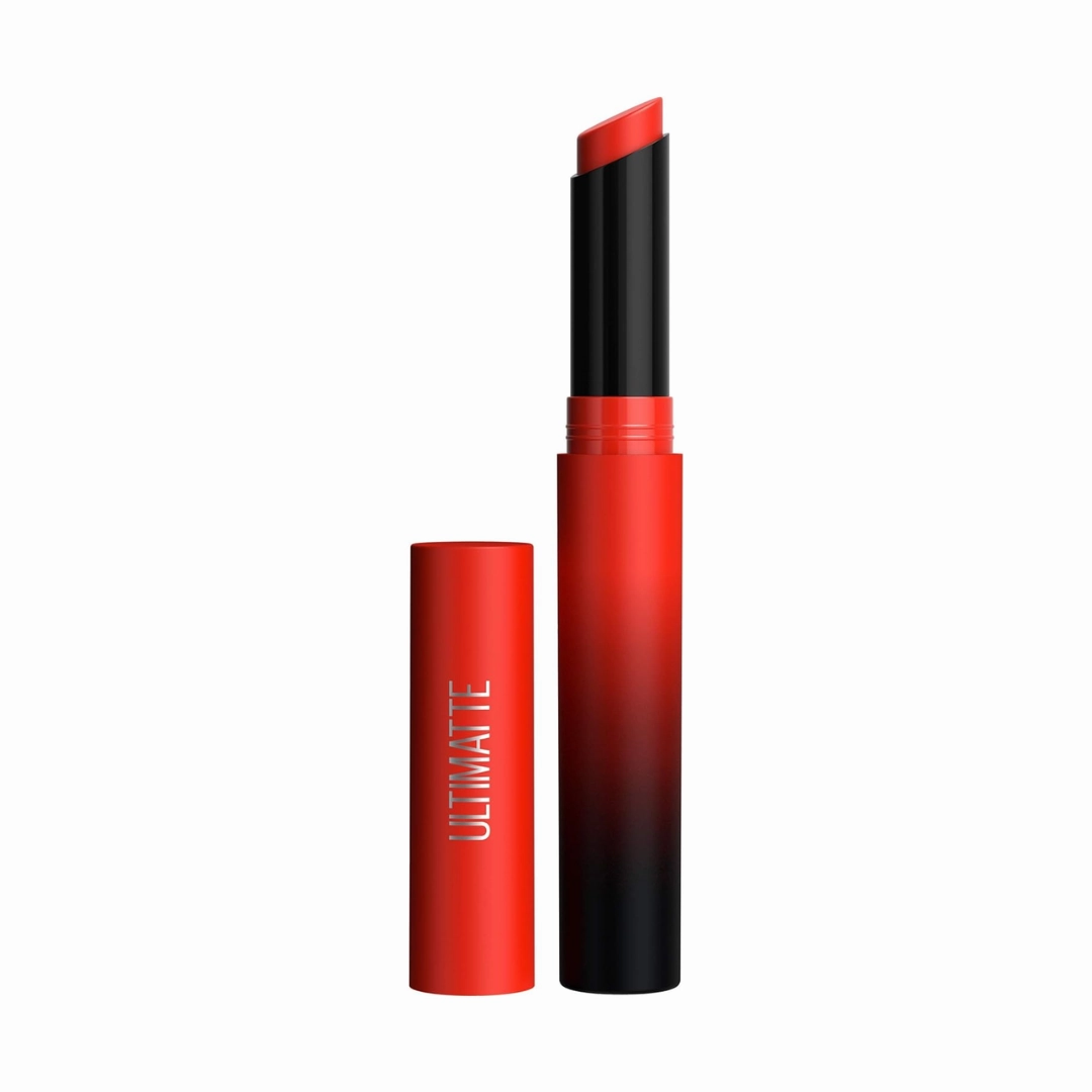 2pk SET Maybelline Sensational Ultimatte Matte Lipstick 299 More Scarlet   Sky High Mascara 01 Very Black