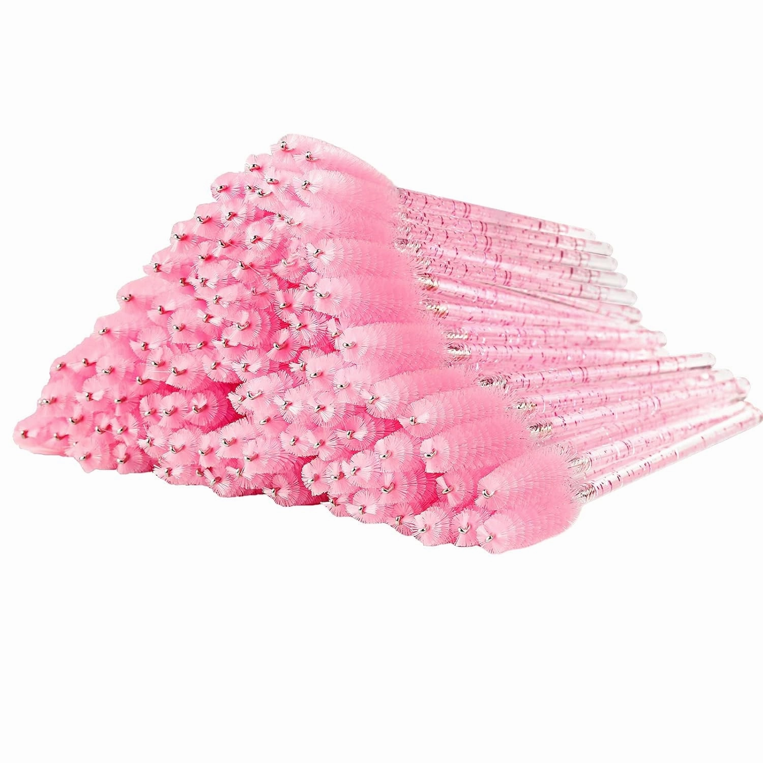 300 Pcs Disposable Crystal Mascara Wand Eyelash Brush Applicator Eyebrow Brush for Eyelash Extension Supplies (Black)