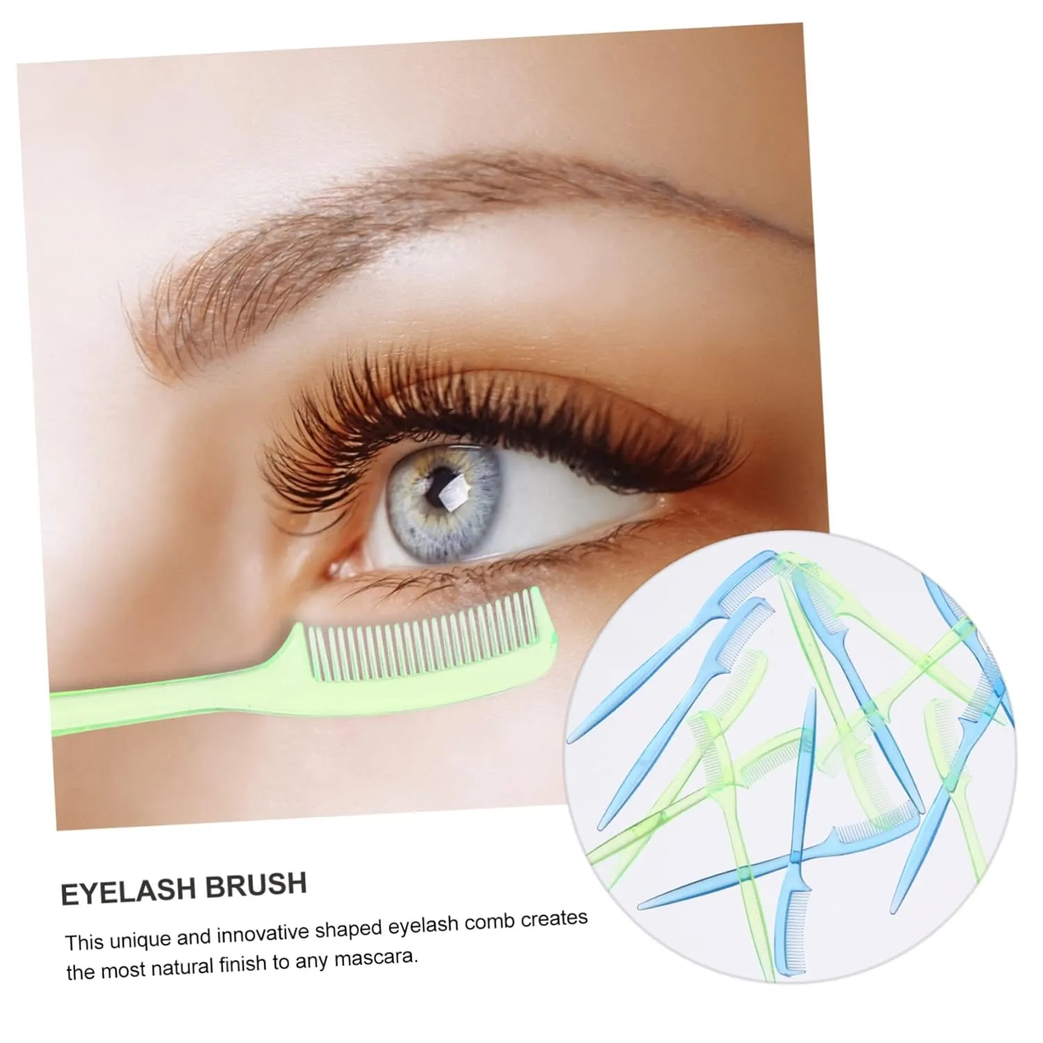 300pcs Eyelash Brush Comb Mini Eyebrow and Eyelash Makeup Tools for Precision Separating and Smoothing Ergonomic Design for Easy Use and Travel Random Colors