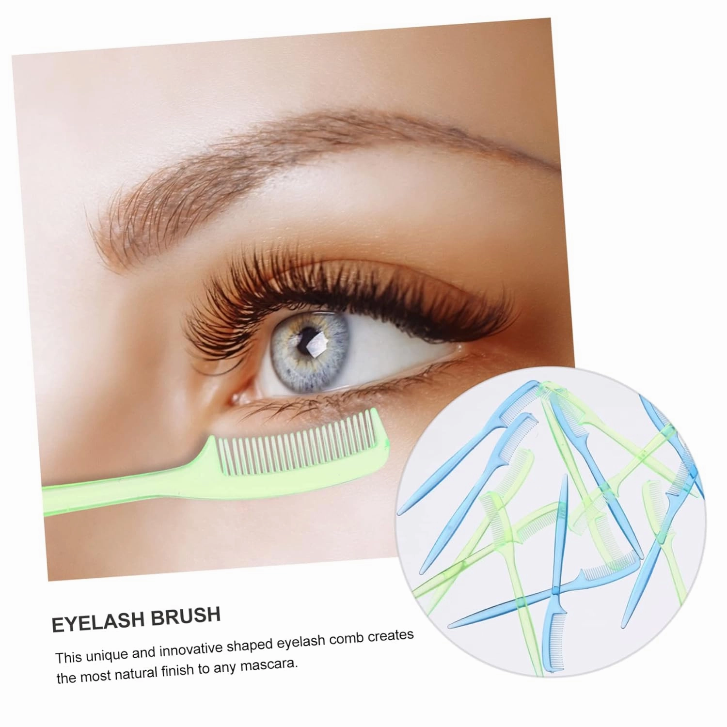 300pcs Mini Eyebrow and Eyelash Comb Ergonomic Makeup Tools for Natural Finish Portable Design for Easy Use for Eyelash Extensions and Eyebrow Grooming