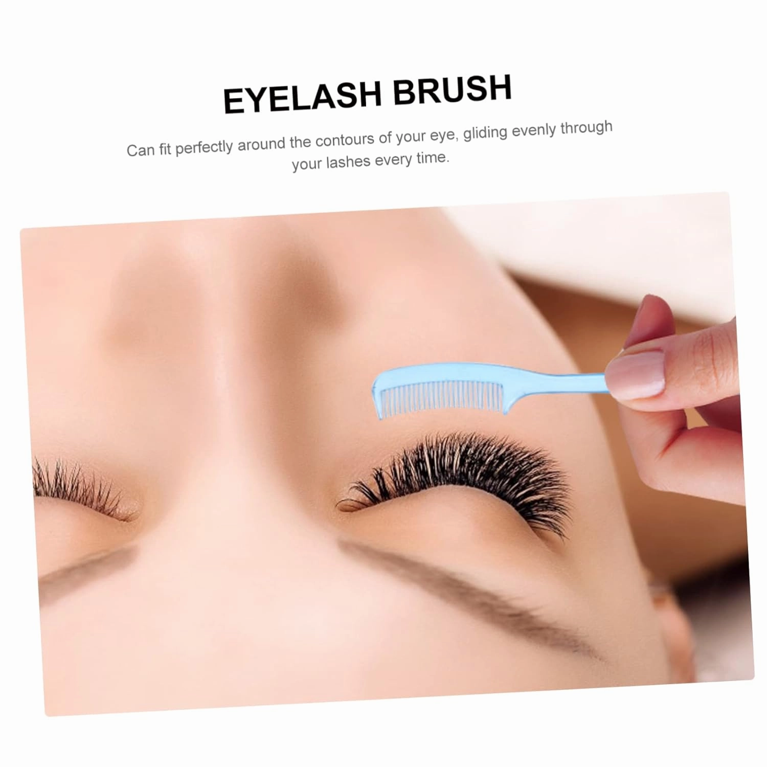 300pcs Mini Eyebrow and Eyelash Comb Ergonomic Makeup Tools for Natural Finish Portable Design for Easy Use for Eyelash Extensions and Eyebrow Grooming