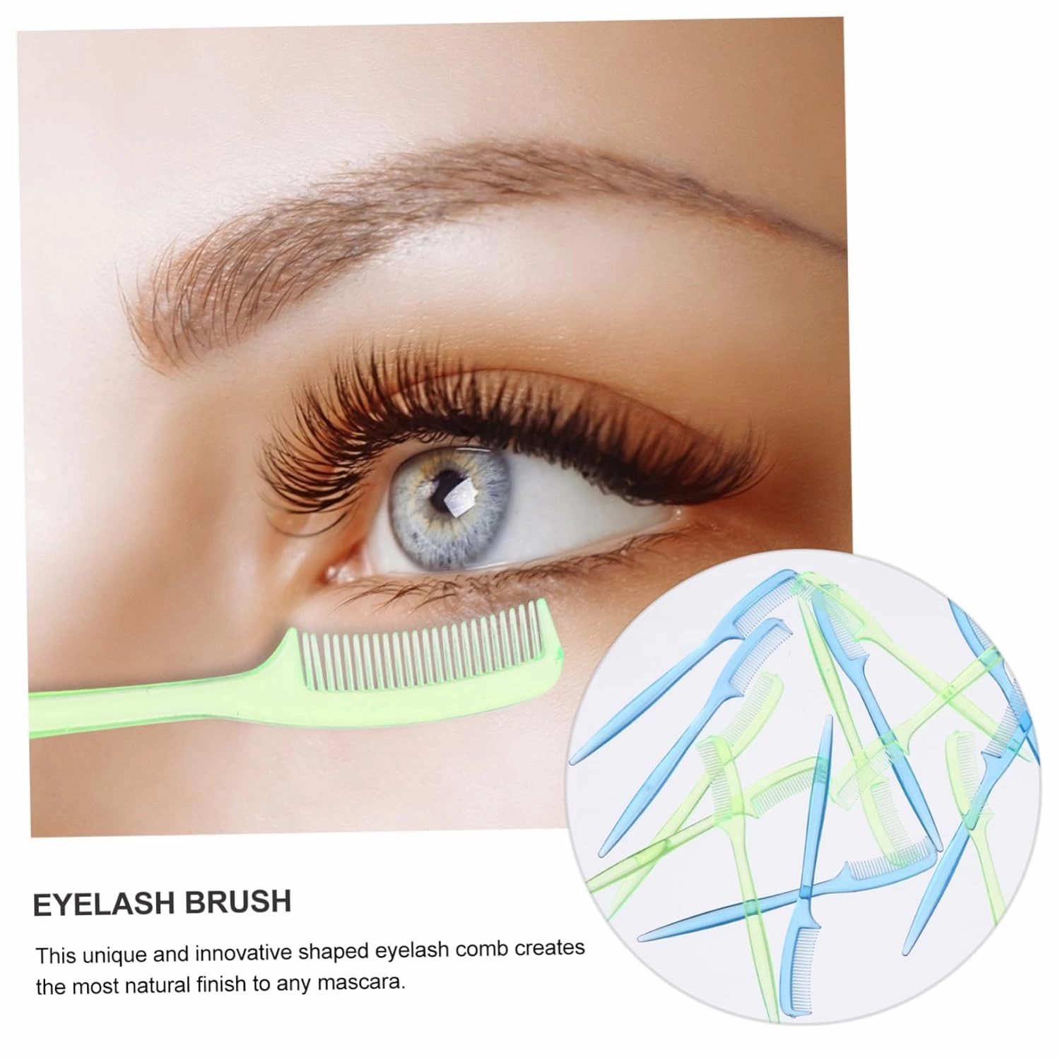 300pcs Mini Eyelash Comb and Eyebrow Brush Ergonomic Makeup Tools for Precision Application for Mascara Separation and Polishing Effect for Women and Girls