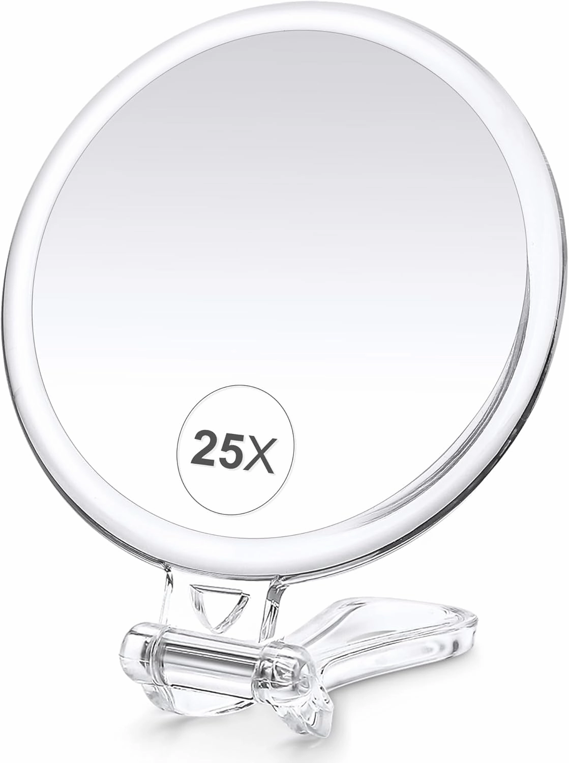 30X Magnifying Mirror for Travel with Handle, Double-Sided 1X/30X Magnification Hand Mirror for Makeup