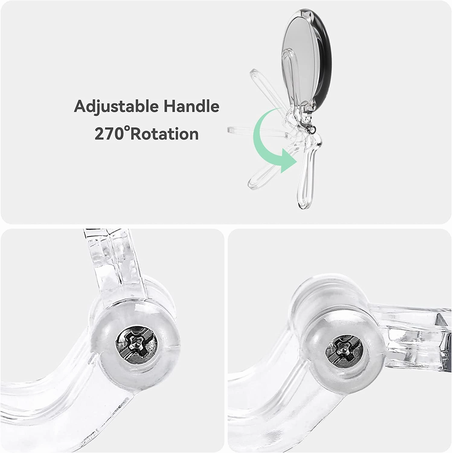 30X Magnifying Mirror for Travel with Handle, Double-Sided 1X/30X Magnification Hand Mirror for Makeup