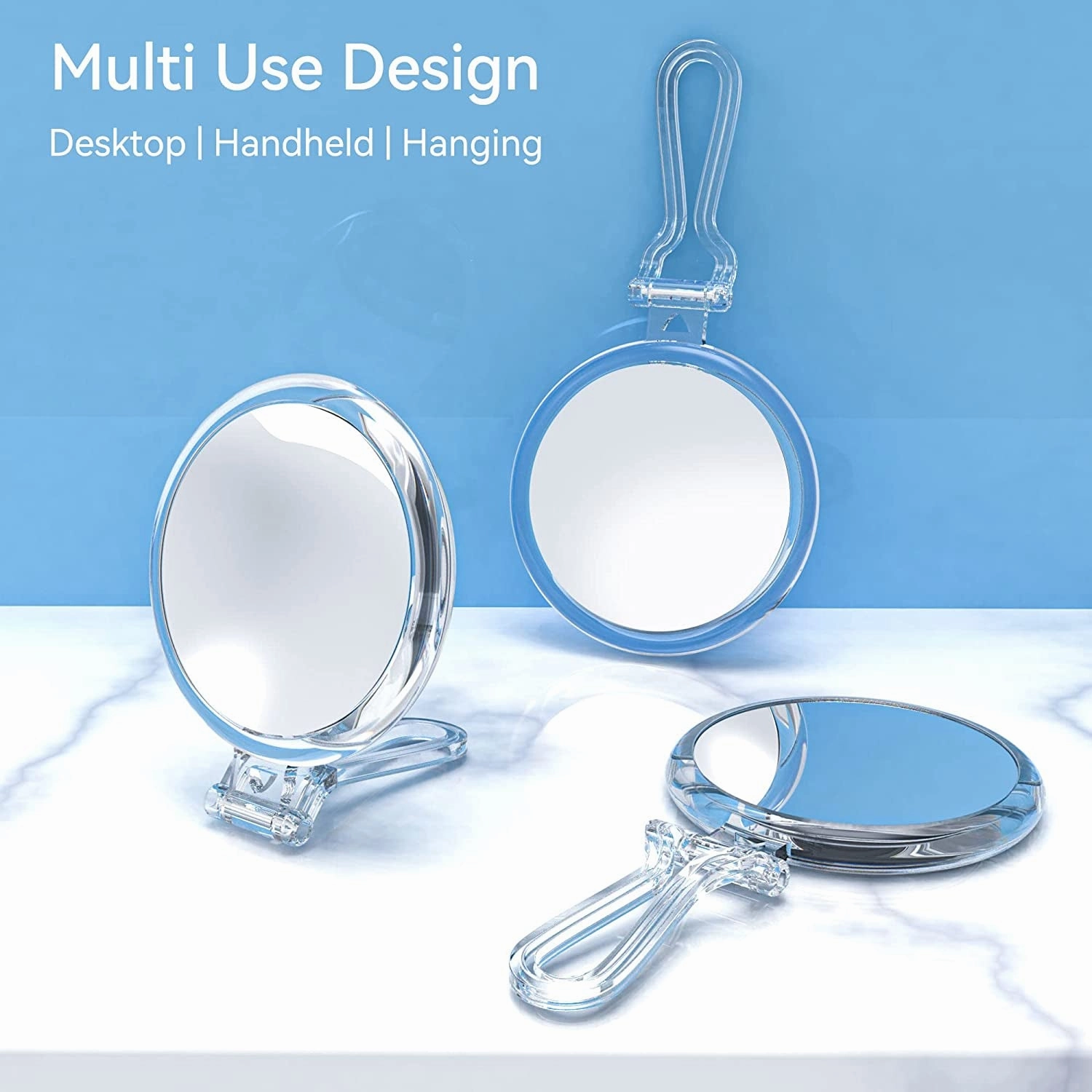 30X Magnifying Mirror for Travel with Handle, Double-Sided 1X/30X Magnification Hand Mirror for Makeup