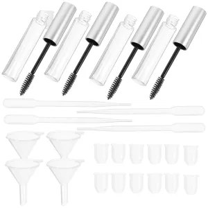 32pcs Empty Mascara Tubes with Funnel and Pipettes Refillable Eyelash Containers for Mascara Lightweight and Portable for Travel and Storage