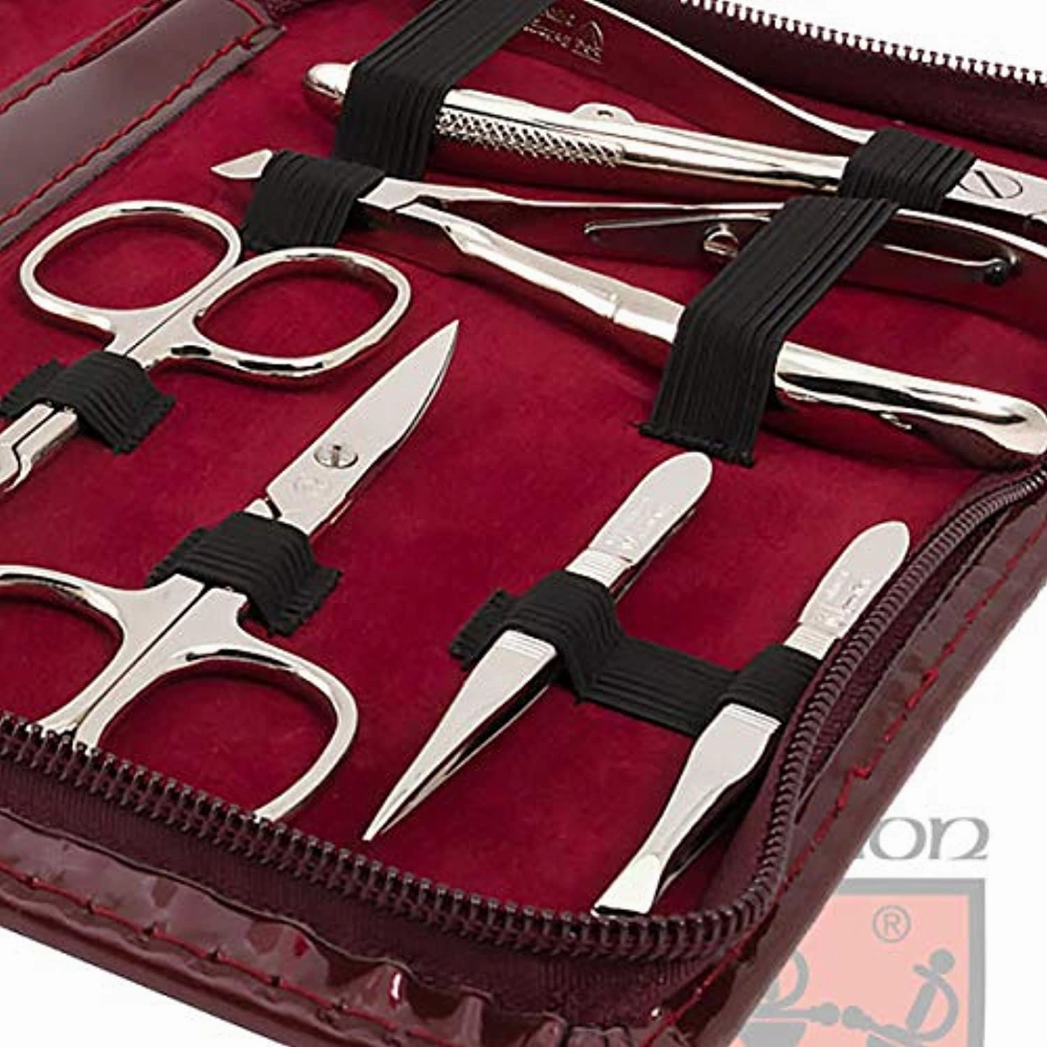 3 Swords Germany - brand quality 16 piece manicure pedicure grooming kit set for professional finger & toe nail care scissors clipper fashion leather case in gift box, Made in Solingen Germany (01597)