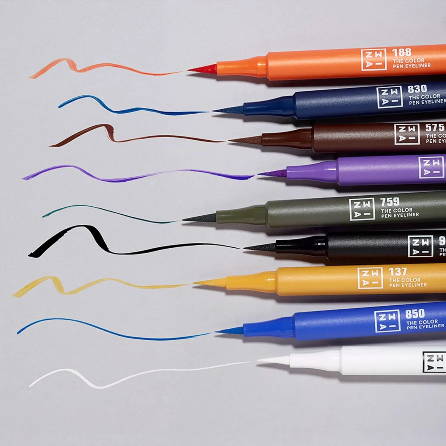 3INA The Color Pen Eyeliner 100 - Ultra Fine Tip 14H Yellow Longwear Liquid Liner - Vibrant Colors, Matte, Smudgeproof, Flake Proof Eye Makeup - Cruelty Free, Paraben Free, Vegan Cosmetics - White
