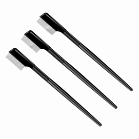 3pcs Folding Eyelash Brush Case for Women Lash Separator Comb Portable Stainless Steel Lash Definer