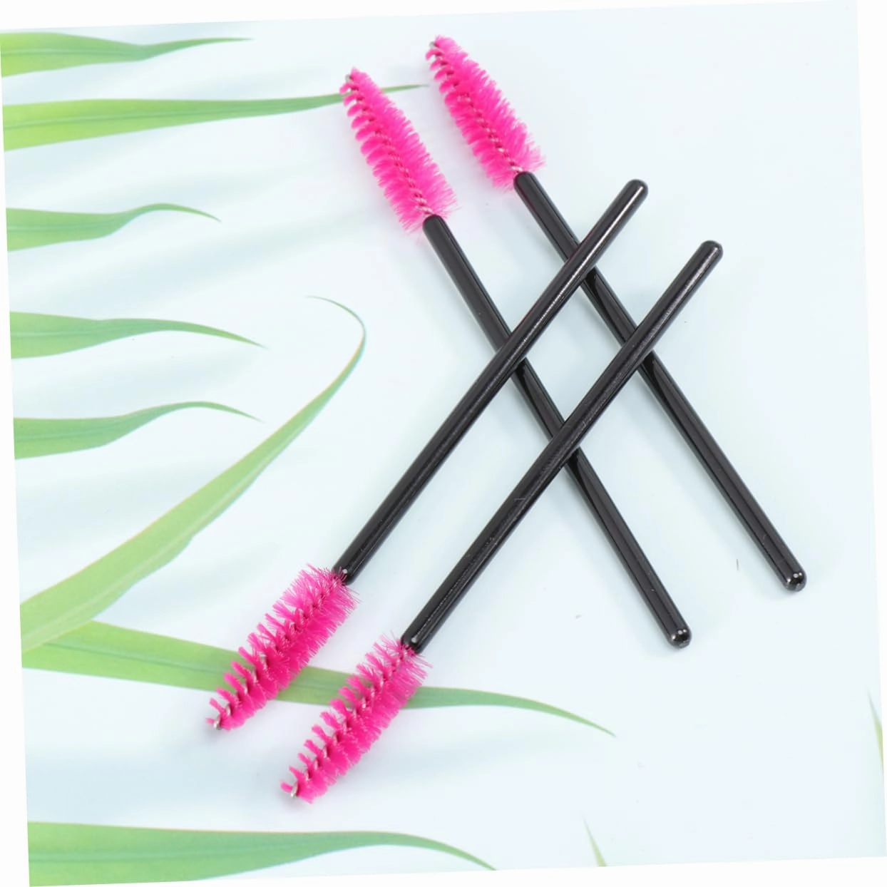 3sets Eyelash Disposable Mascara Disposable Eyelash Makeup Brush Lash Wand (rosy) 100pcs*3