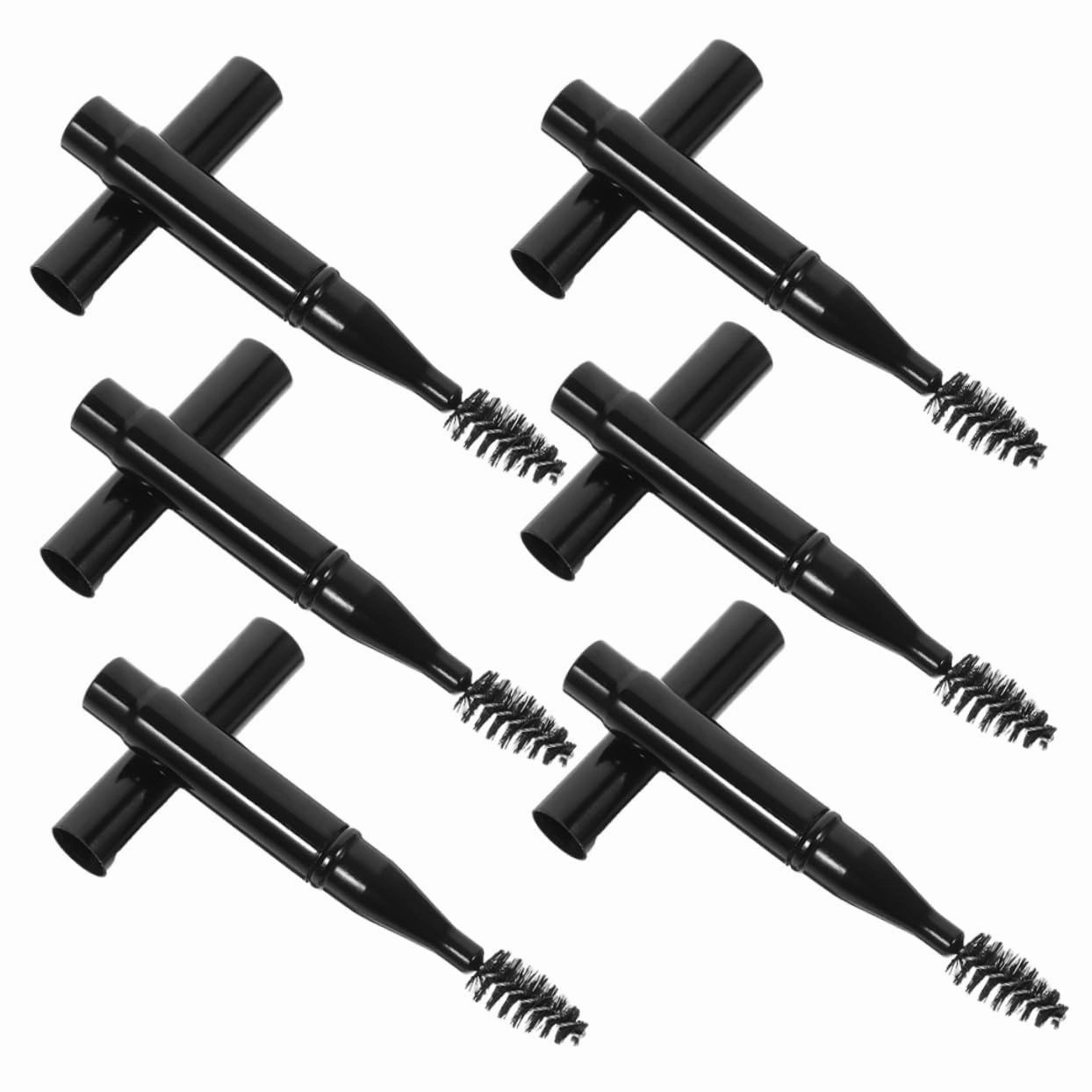 3sets Precision Eyebrow Lash Brush Set Spiral Design Soft Bristles Travel Size Makeup Tool 6pcs*3