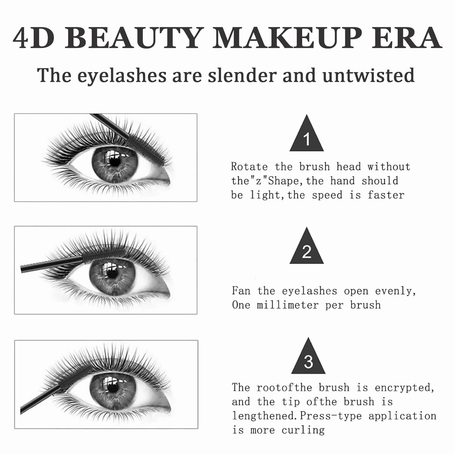 4 Pcs 4D Silk Fiber Lash Mascara Liquid Lash Extension Makeup Eye Lash Kit Luxuriously Longer Thicker Voluminous Eyelashes Waterproof Smudge-Proof Natural No Clumping Smudging Lasting All Day