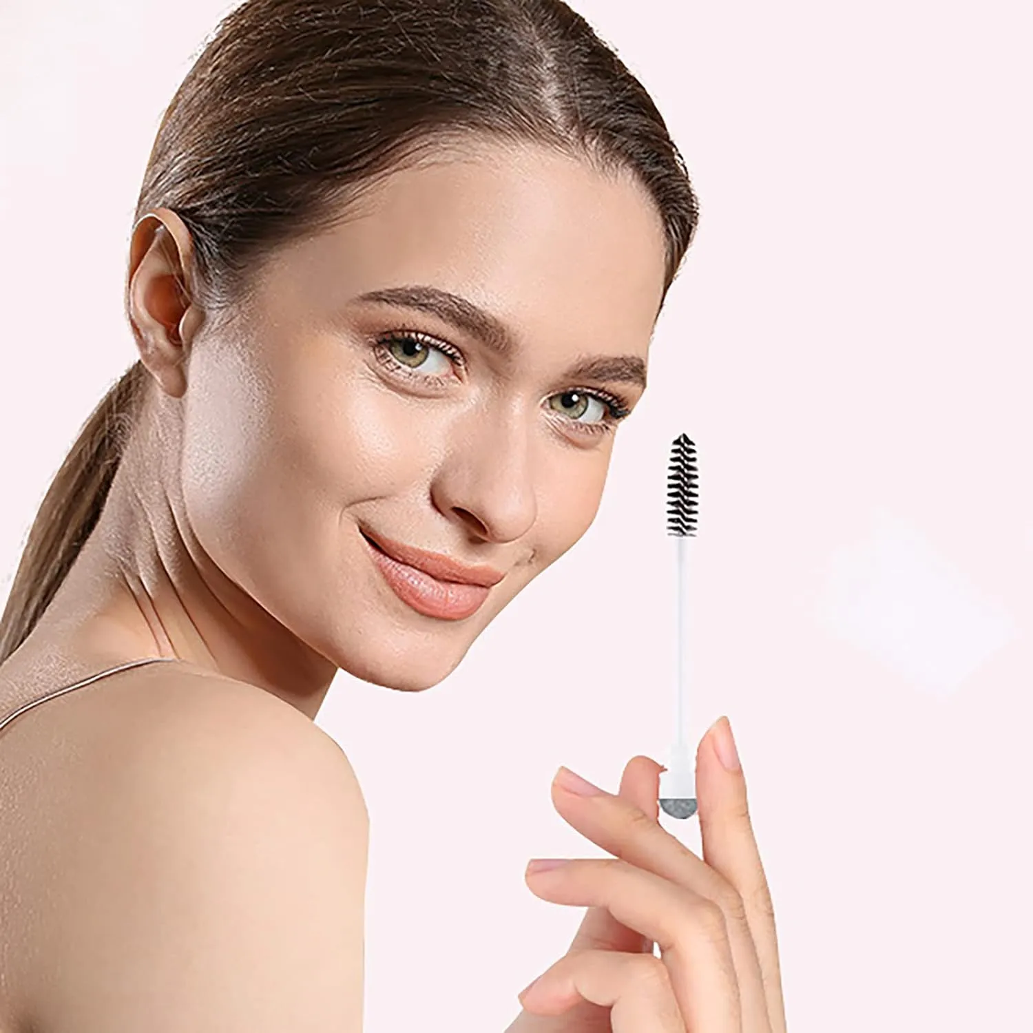 50 Pieces Disposable Mascara Brushes Eyelash Brush Lash Wand Diamond Mascara Wands with Tube Makeup Tool Lash Spoolies Sanitary Brushes Lash Extension Supplies (tube sky black 50)