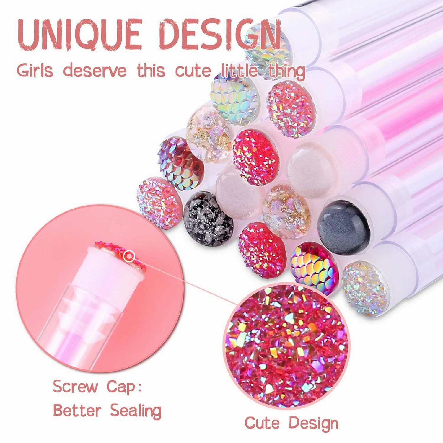 50pcs Eyelash brush Lash Wand Makeup tool Eyelash Extension supplies Cleaning brush Diamond Mascara (50, mix)