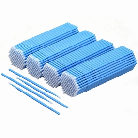 600 PCS Disposable Micro Applicators Brush Eyelash Extension Individual Applicators Mascara Brush for Make up and Clean and Compatible and Personal Care (Blue)