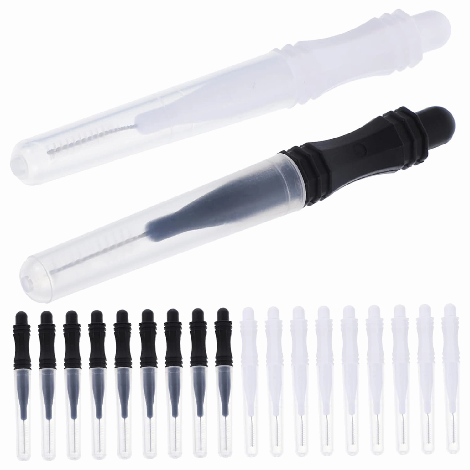 60pcs Eyebrow Brush with Caps Lightweight Brow Tool for Lamination and Portable Eyebrow Brush for Eyelash Extensions and Makeup Applications