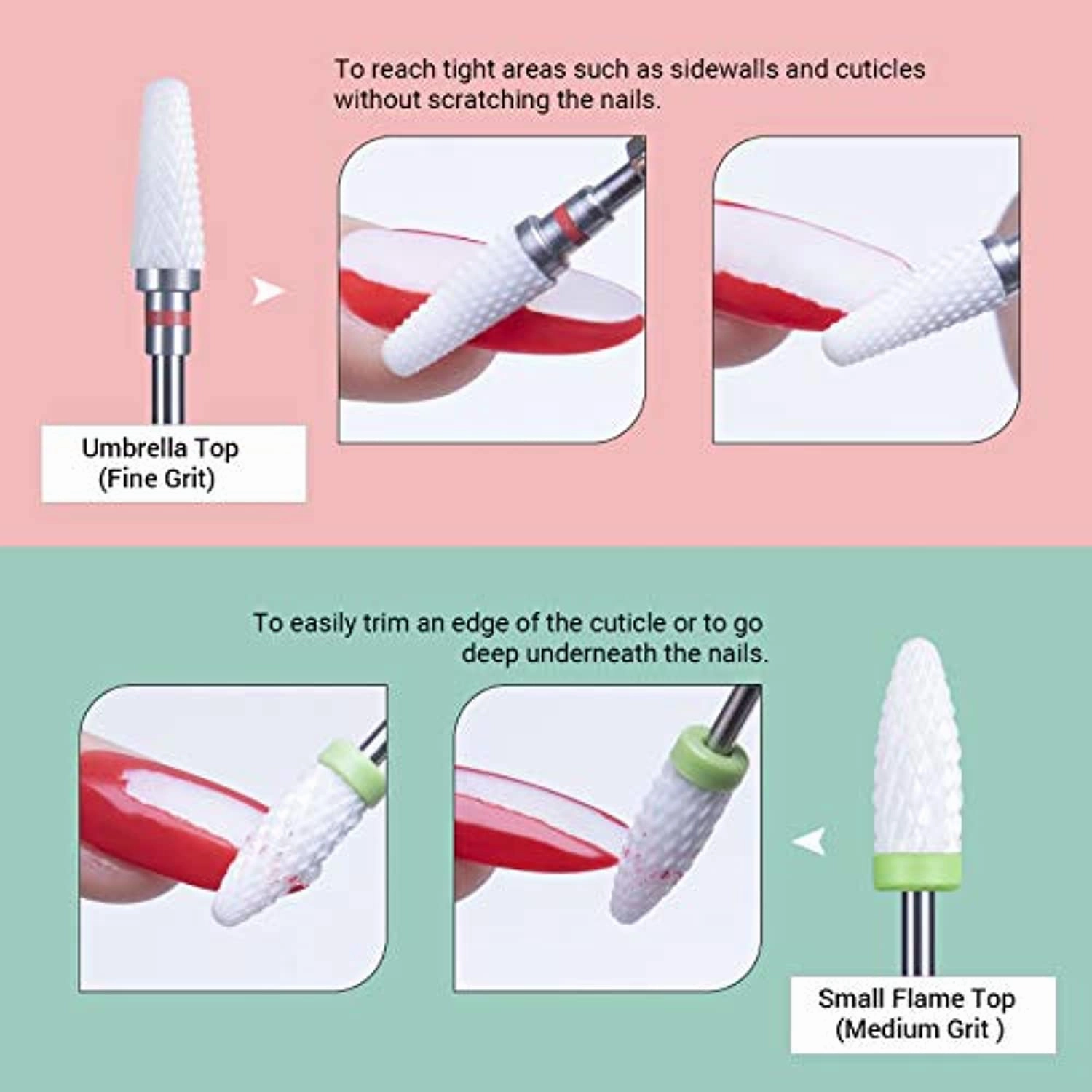 AIRSEE Portable Electric Nail Drill Professional Efile Nail Drill Kit for Acrylic   Ceramic Nail Drill Bits Set Fit for Most Drill Machine Professional Acrylic Nail Drill Bit