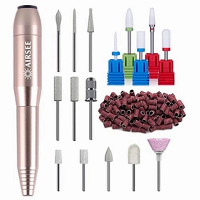 AIRSEE Portable Electric Nail Drill Professional Efile Nail Drill Kit for Acrylic   Ceramic Nail Drill Bits Set Fit for Most Drill Machine Professional Acrylic Nail Drill Bit