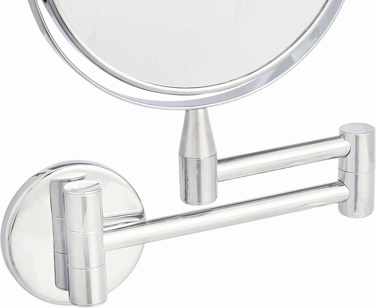 Amazon Basics Wall-Mounted Vanity Mirror - 1X/5X Magnification, Chrome