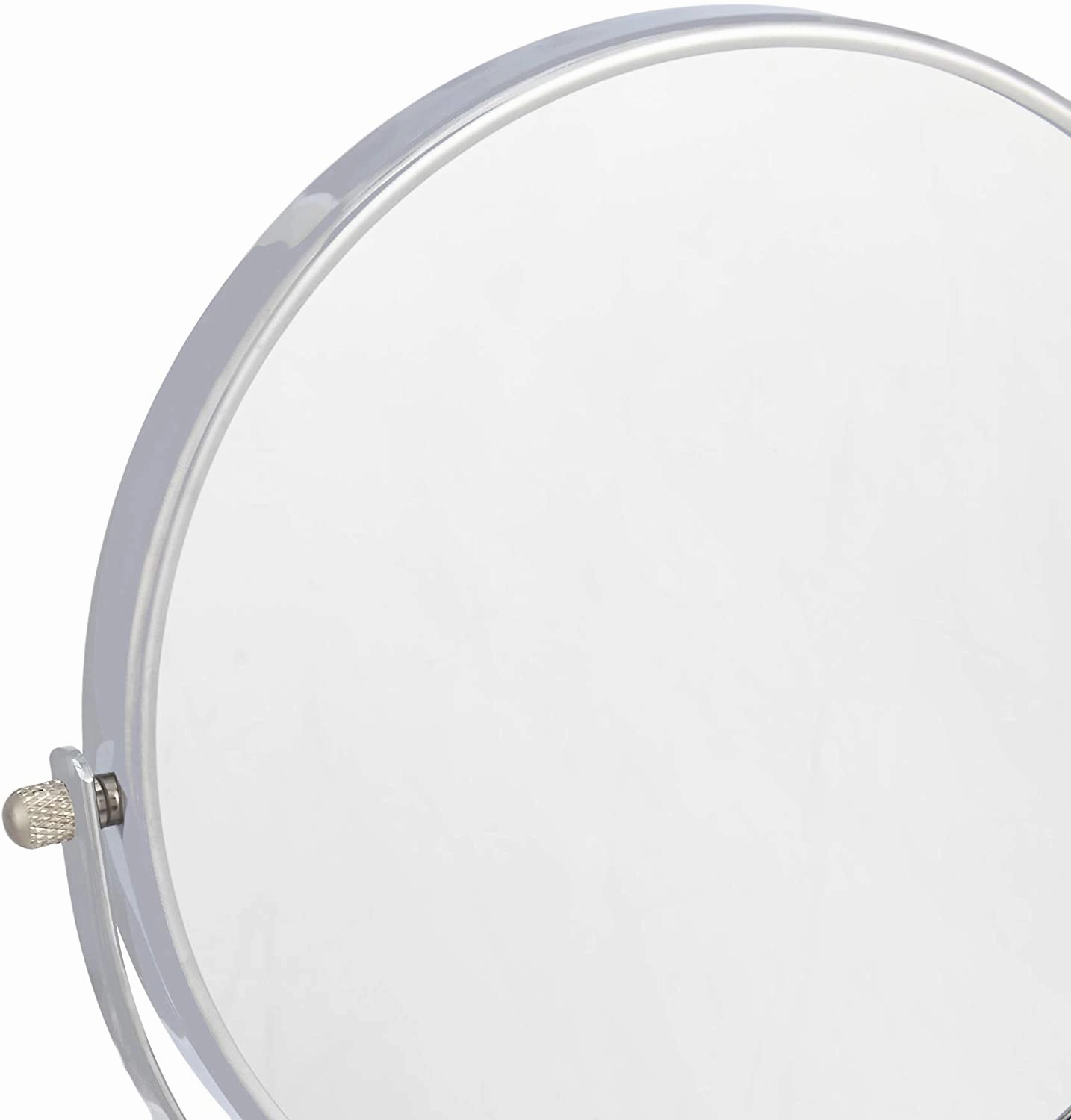 Amazon Basics Wall-Mounted Vanity Mirror - 1X/5X Magnification, Chrome
