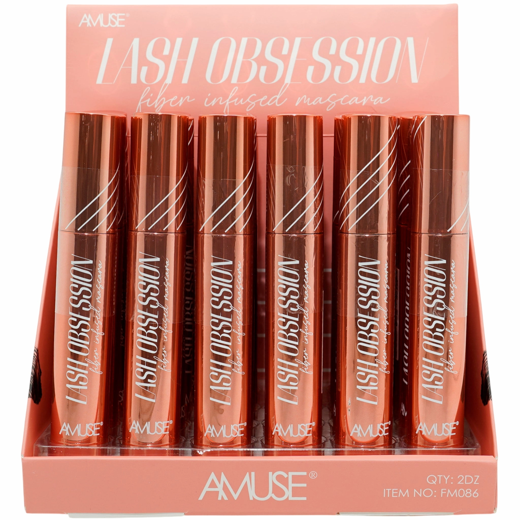 Amuse Lash Obsession Fiber Infused Mascara - Wholesale Display 24 Units (FM086)