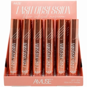 Amuse Lash Obsession Fiber Infused Mascara - Wholesale Display 24 Units (FM086)