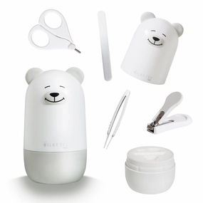Baby Nail Care Kit: 4-in-1 Baby Nail Clippers and Nail Scissors Set in Cute Bear Case