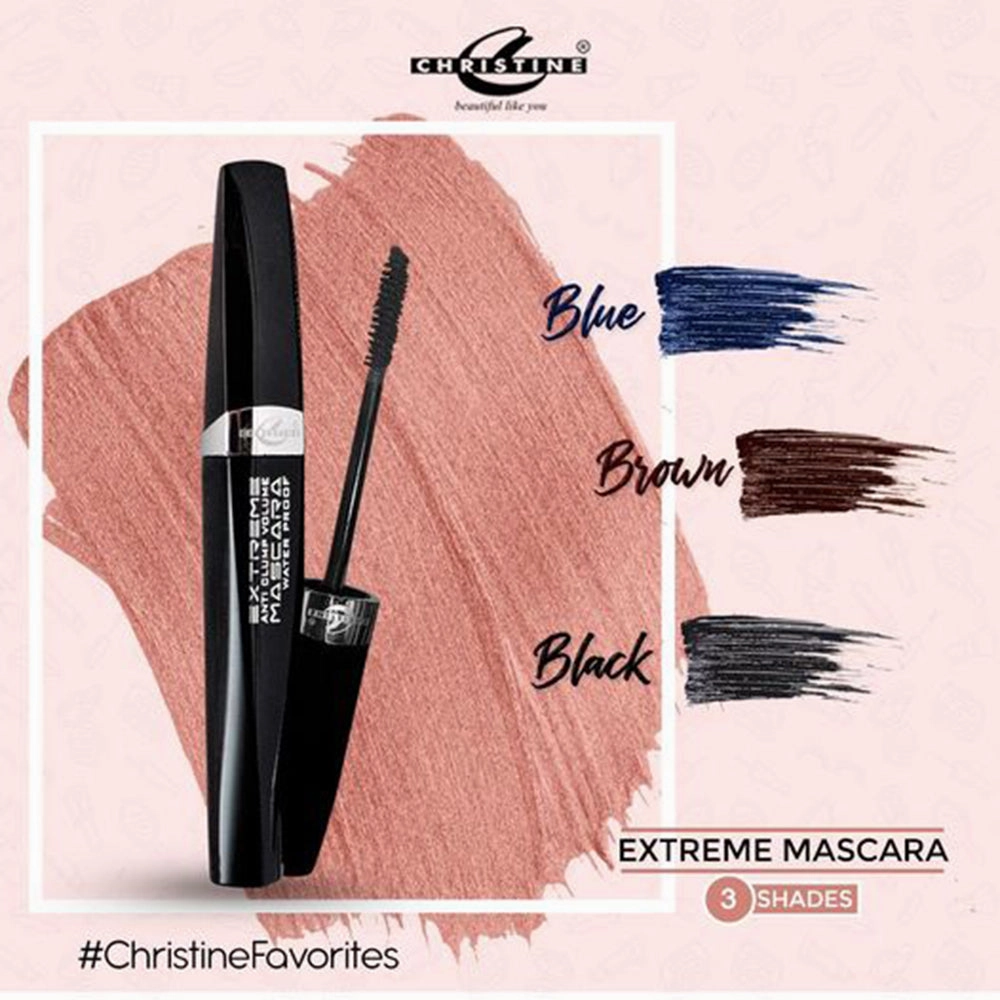 Christine Waterproof Extreme Mascara - Blue