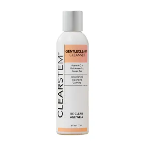 CLEARSTEM - GENTLECLEAN Vitamin C Infused Calming Wash - Facial Cleanser, Makeup Remover - Goldenseal   Green Tea - Facial Skin Care Products - Vegan, Gluten Free, Cruelty Free - 6 fl oz / 207ml