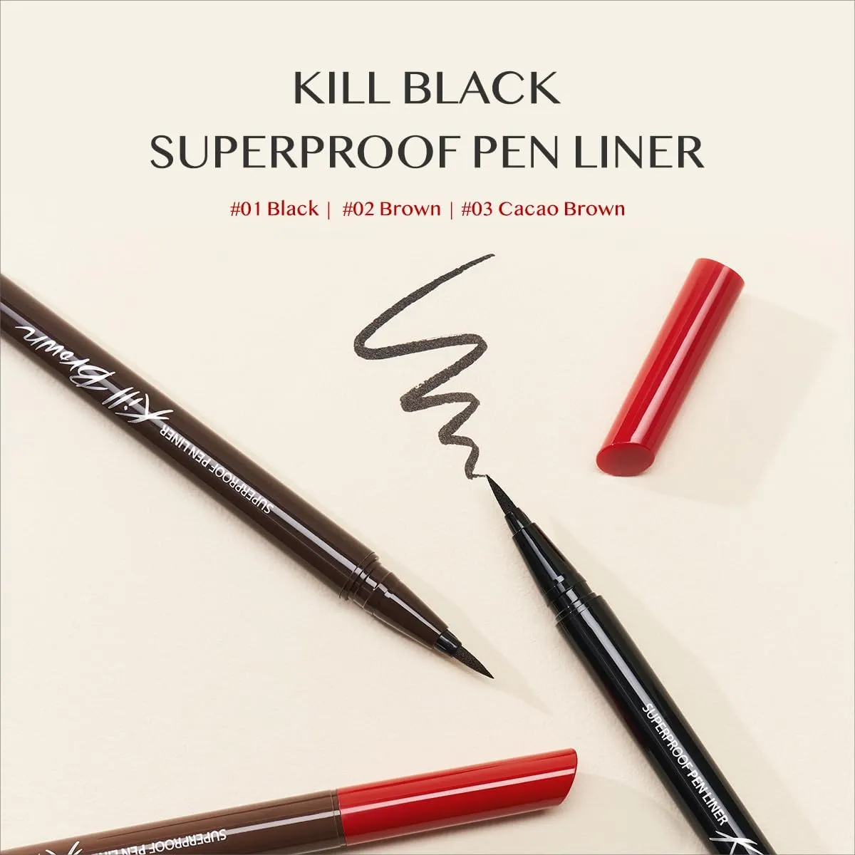 CLIO Waterproof Pen Liquid Eye Liner, Precision Tip, Long Lasting, Smudge-Resistant, High-Intensity Color (002 BROWN (NEW))