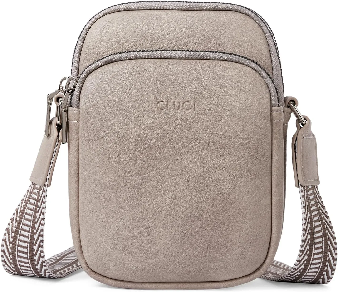 CLUCI Small Crossbody Bags for Women PU Leather Cell Phone Purse Wallet with Adjustable Guitar Strap