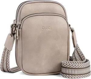 CLUCI Small Crossbody Bags for Women PU Leather Cell Phone Purse Wallet with Adjustable Guitar Strap