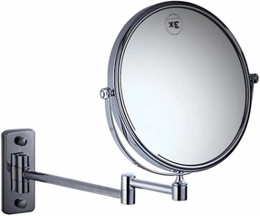 Cosmetic Vanity Mirror Silver Rectangular Base 8 Inch Makeup Mirror 3 Times Magnification Bathroom Mirror Wall Hanging