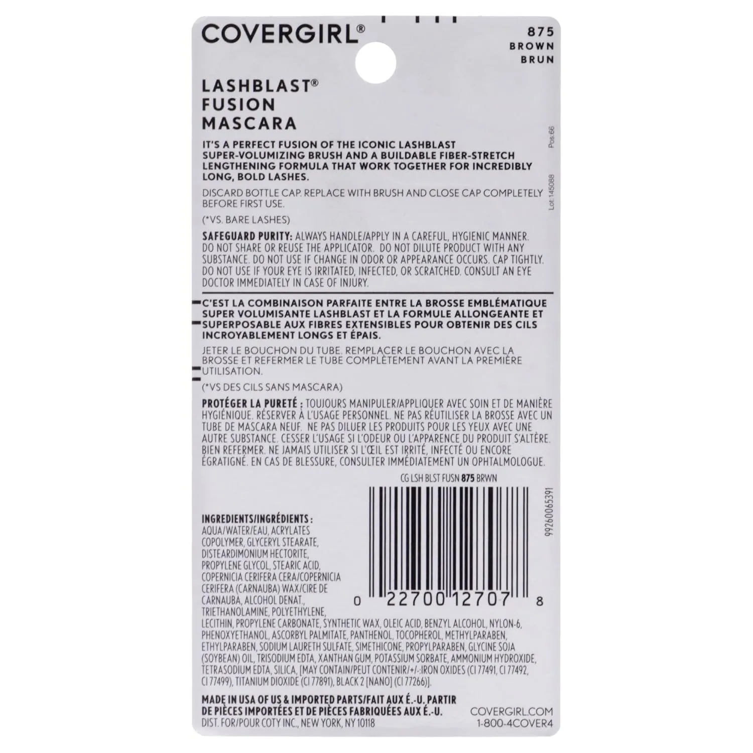 Covergirl Lash Blast Fusion, Brown (Pack of 2)