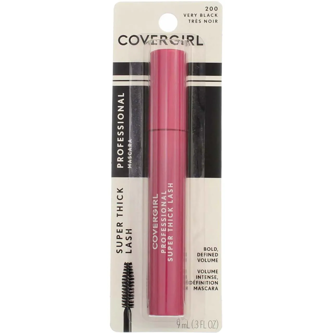 CoverGirl Professional Super Thick Lash Mascara, Very Black [200] 0.30 oz (Pack of 5)