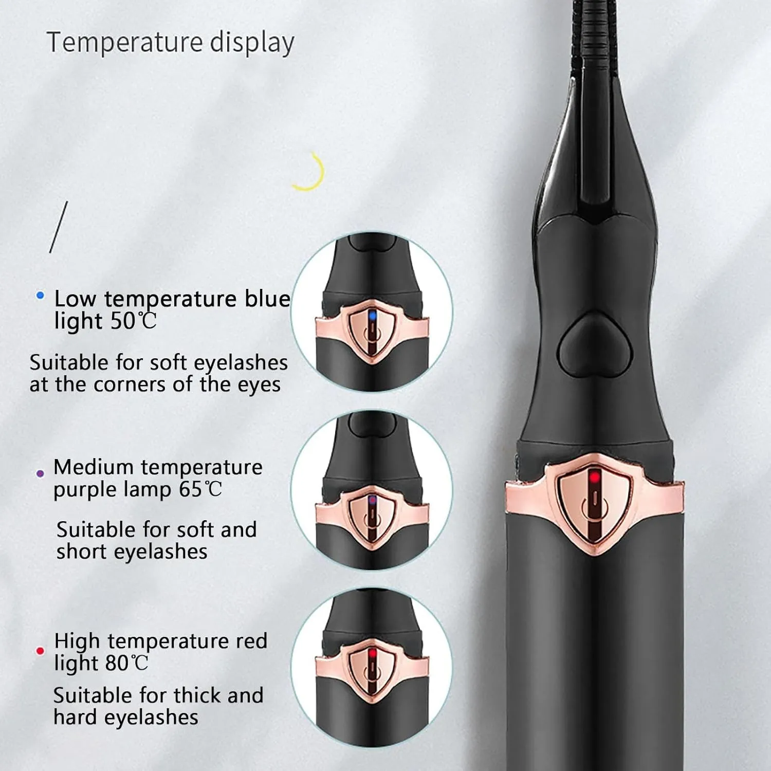 Curluxe Eyelash Curler, Caedralash Heated Eyelash Curler for Women, 2-in-1 Clip-Type Design, Long Lasting Natural Curling Lash Tool (Pink White)