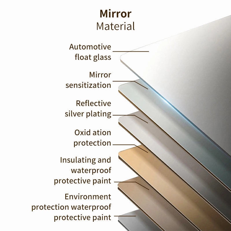 Custom Black Designer Espelho Espejo Inteligente Espejos Bath Vanity Makeup Washroom Glass Cosmetic Mirrors Wall Bathroom Mirror