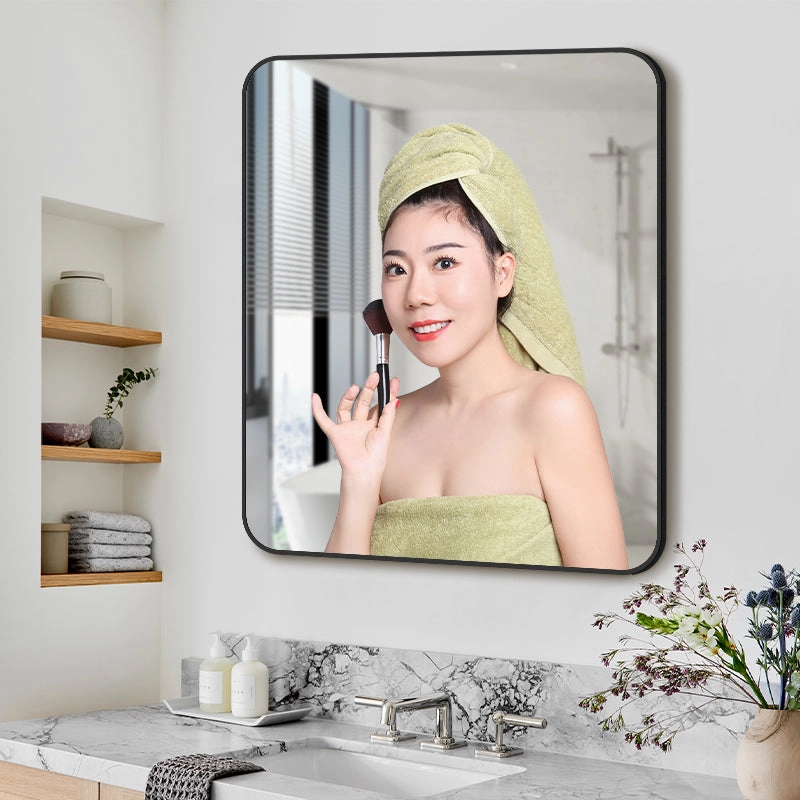 Custom Black Designer Espelho Espejo Inteligente Espejos Bath Vanity Makeup Washroom Glass Cosmetic Mirrors Wall Bathroom Mirror