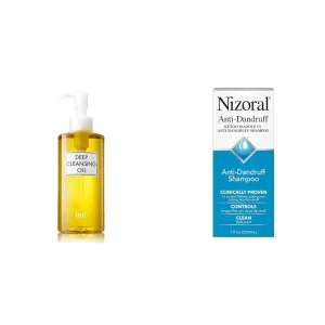 DHC Deep Cleansing Oil 6.7 fl. oz. and Nizoral Anti-Dandruff Shampoo with 1% Ketoconazole 7 Fl Oz Bundle