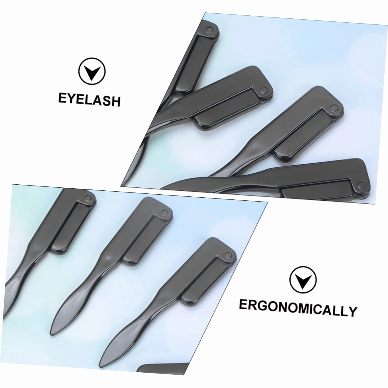 Didiseaon 6pcs Folding Eyebrow Comb Stainless Steel Makeup Tool for Eyelash Separation Easy to Clean Portable Design for Travel and Daily Use