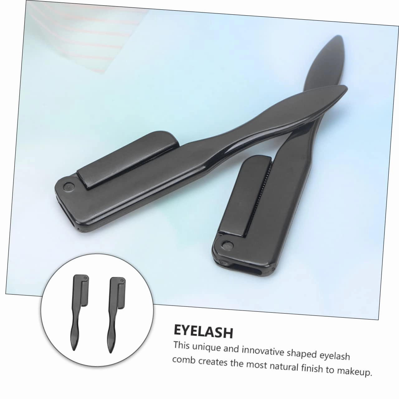 Didiseaon 6pcs Folding Eyebrow Comb Stainless Steel Makeup Tool for Eyelash Separation Easy to Clean Portable Design for Travel and Daily Use