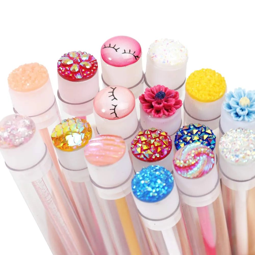 Disposable Mascara Brushes Diamond Eyelash Spoolies Makeup Brush Mascara Wand in Sanitary Tube Lash Supplies. ¡­ (50 Pcs, Mix)